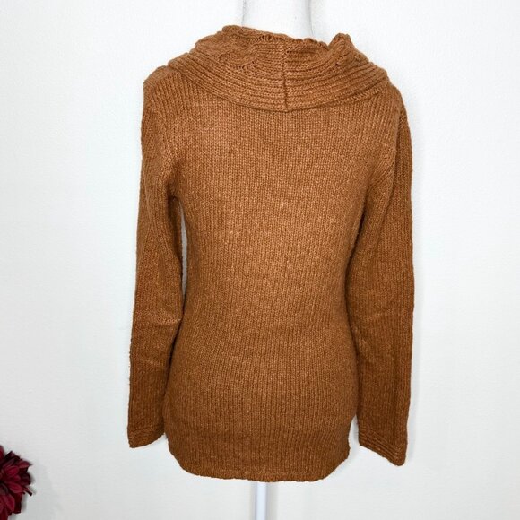 Royal Robbins Sweater Womens Size S Orange Cowl Neck Preppy Outdoors Minimalist - Picture 3 of 5